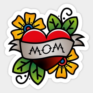 Mom Heart Tattoo Sticker